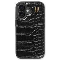 iDeal of Sweden Vegan Leather Backcover iPhone 16 Plus - Black Croco