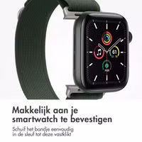 imoshion Nylon Trail bandje Apple Watch Series 1 t/m 11 / SE / Ultra (44/45/46/49 mm) - Legergroen