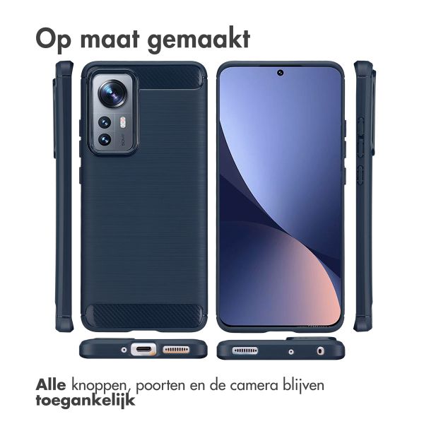 imoshion Brushed Backcover Xiaomi 12 / 12X - Donkerblauw