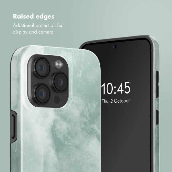 Selencia Vivid Back Cover with MagSafe Apple iPhone 15 Pro - Marble Grayed Jade
