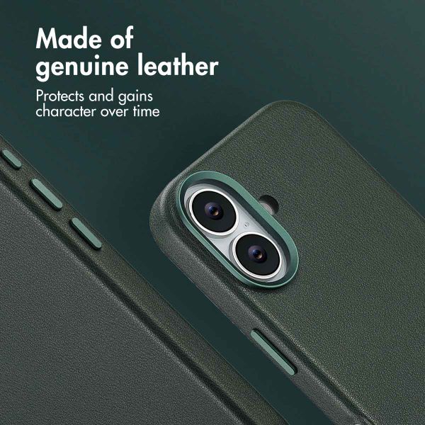 Accezz Leather Back Cover with MagSafe Apple iPhone 17 - Cedar Green