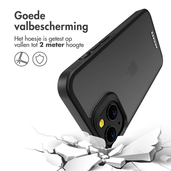 Accezz Rugged Frosted Backcover Apple iPhone 13 - Zwart
