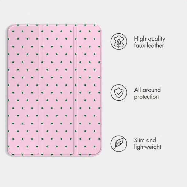 imoshion Design Trifold Case Apple iPad 11 (2025) 11 inch A16 / iPad 10 (2022) 10.9 inch - Happy Dots