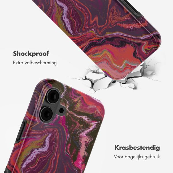 Selencia Vivid Backcover met MagSafe Apple iPhone 16 - Marble Purple
