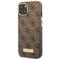 Guess 4G Logo Monogram Backcover MagSafe Apple iPhone 14 - Bruin