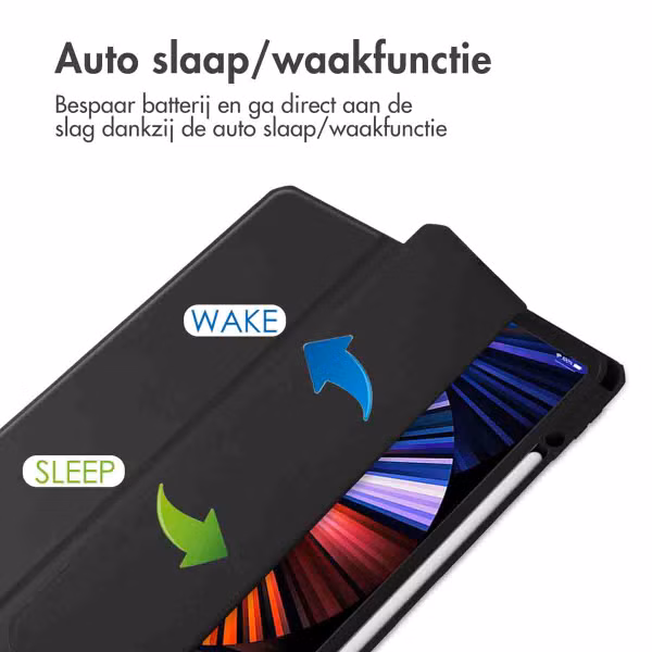imoshion Trifold Hardcase Bookcase Apple iPad Pro 12.9 (2018/2020/2021/2022) - Zwart