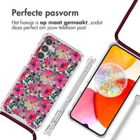 imoshion Design hoesje met koord Samsung Galaxy A14 (5G/4G) - Flower Water