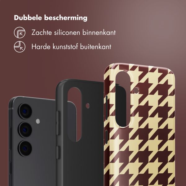 Selencia Vivid Backcover Samsung Galaxy S24 - Pied-de-Poule