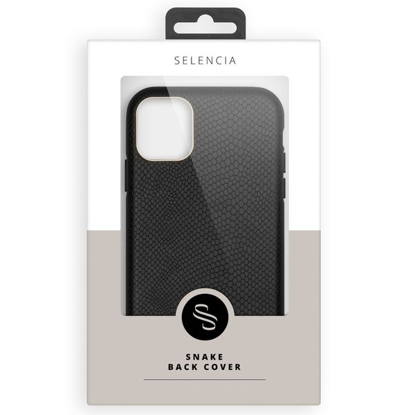 Selencia Gaia Slang Backcover iPhone Xr - Zwart