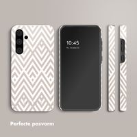 Selencia Vivid Tough Backcover Samsung Galaxy A55 - Beige Zigzag