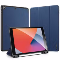 Dux Ducis Domo Bookcase Apple iPad 9 (2021) 10.2 inch / iPad 8 (2020) 10.2 inch / iPad 7 (2019) 10.2 inch - Donkerblauw