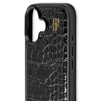 iDeal of Sweden Vegan Leather Backcover iPhone 16 - Black Croco