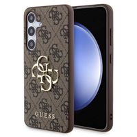 Guess 4G Metal Logo Backcover Samsung Galaxy S24 Plus - Bruin