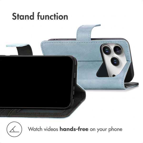 imoshion Luxury Wallet Case Apple iPhone 18 Pro Max / 17 Pro Max - Light Blue