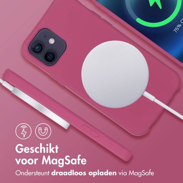 imoshion Color Backcover met afneembaar koord MagSafe iPhone 12 (Pro) - Raspberry