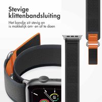 imoshion Nylon Trail bandje Apple Watch Series 1 t/m 9 / SE (38/40/41 mm) | Series 10 (42 mm) - Black Grey