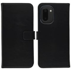 Selencia Echt Leren Bookcase OnePlus 15R - Zwart