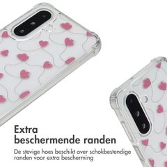imoshion Design hoesje met koord Samsung Galaxy A26 - Dusty Rose Connected Hearts