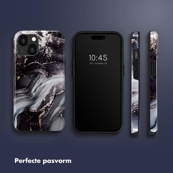 Selencia Vivid Backcover Apple iPhone 15 - Chic Marble Black