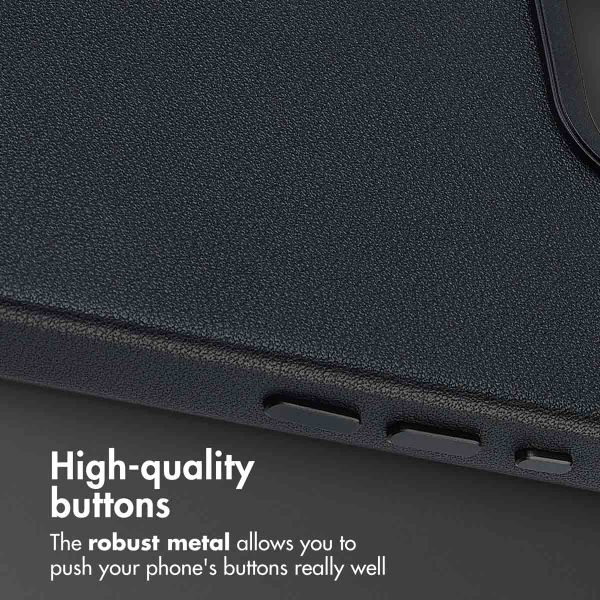 Accezz Leather Back Cover with MagSafe Apple iPhone 17e / 16e - Onyx Black