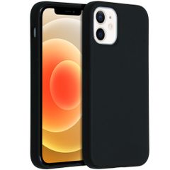 Accezz Liquid Silicone Backcover Apple iPhone 12 Mini - Zwart