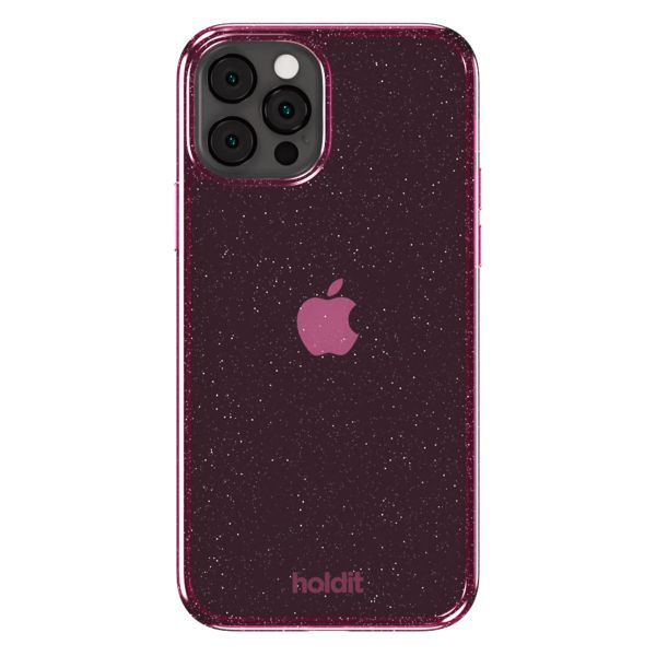 Holdit Glitter Case iPhone 12 / 12 Pro  - Pink