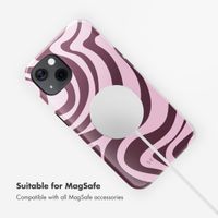 Selencia Vivid Back Cover with MagSafe Apple iPhone 13 - Wavy Swirl Pink Plum
