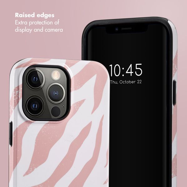 Selencia Vivid Back Cover Apple iPhone 14 Pro Max - Colourful Zebra Old Pink