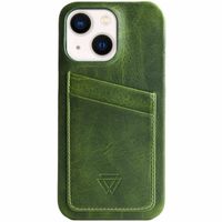 Wachikopa Full Wrap C.C. Backcover met 2 pashouders Apple iPhone 13 - Forest Green