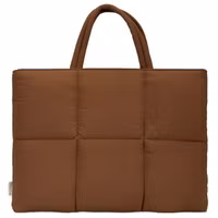 Selencia Vaya Puffy Laptoptas 16 inch - Mocha Brown