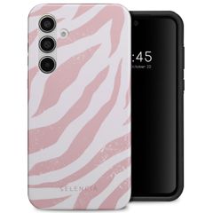 Selencia Vivid Tough Backcover Samsung Galaxy A55 - Colorful Zebra Old Pink