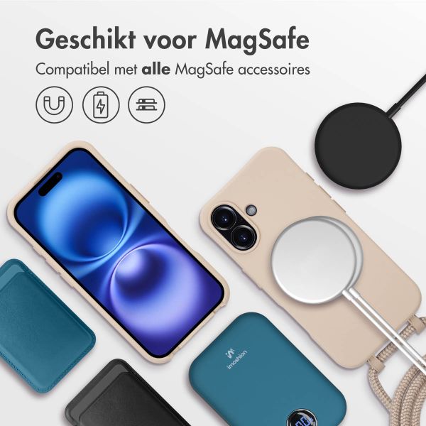 imoshion Color Backcover met afneembaar koord MagSafe iPhone 16 - Nude