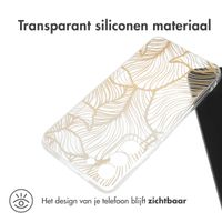 imoshion Design hoesje Samsung Galaxy S22 - Golden Leaves Transparant