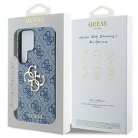 Guess 4G Metal Logo Backcover Samsung Galaxy S25 Ultra - Blauw