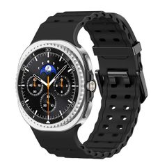 imoshion Ocean Siliconenband Samsung Galaxy Watch 8 (40/44mm) / Classic (46mm) - Zwart