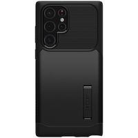 Spigen Slim Armor Backcover Samsung Galaxy S22 Ultra - Zwart