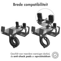 imoshion Telefoonhouder fiets - Verstelbaar - Universeel - Aluminium - Grijs