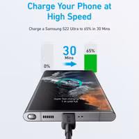 Anker USB-C naar USB-C kabel 322 | Gevlochten - 90 cm - Zwart