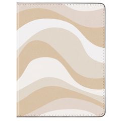 Selencia Paspoorthoes - Kunstleren cover voor je paspoort - Desert Waves Beige