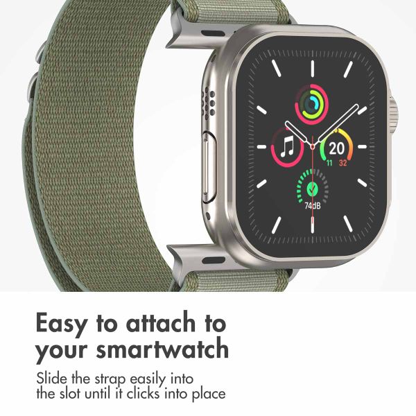 imoshion Nylon Alpine Band Apple Watch | 38/40/41/42 mm - Olive Green