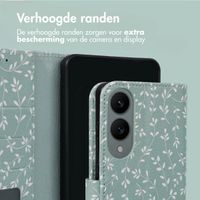 imoshion Design Bookcase Samsung Galaxy S25 Edge - Smoke Green Flowers