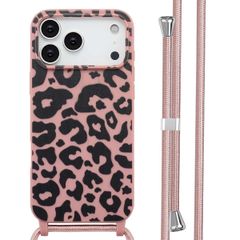 imoshion Siliconen design hoesje met koord Apple iPhone 17 Pro Max - Animal Pink