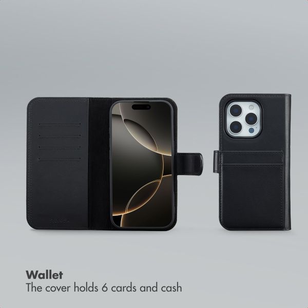 Selencia Olyn Detachable Bookcase with MagSafe Apple iPhone 16 Pro - Black