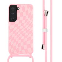 imoshion Siliconen design hoesje met koord Samsung Galaxy S22 - Retro Pink