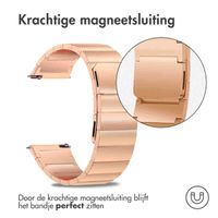 Selencia Stalen magnetisch bandje  - Universeel 22 mm aansluiting - Rosé Goud