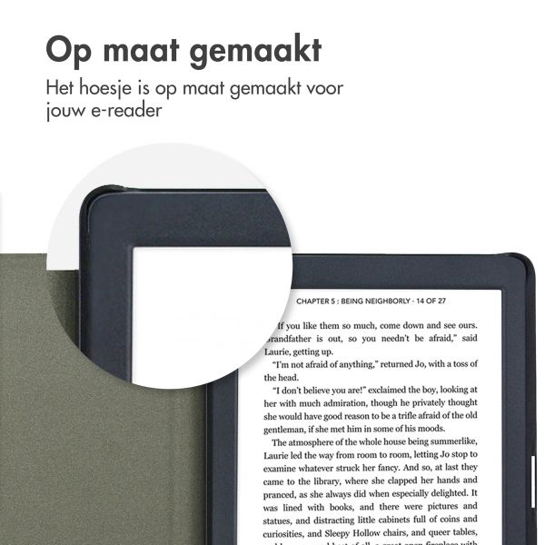 imoshion Canvas Sleepcover Bookcase Kobo Nia - Peach