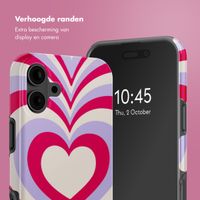 Selencia Vivid Backcover met MagSafe Apple iPhone 16 - Double Hearts Rubine Red Lilac