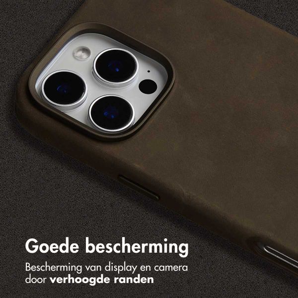 Accezz Vintage Leather Magsafe Backcover Apple iPhone 16 Pro Max - Rustic Brown