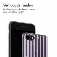 imoshion  Design hoesje iPhone SE (2022 / 2020) / 8 / 7 - Sparkle Lines Lavender