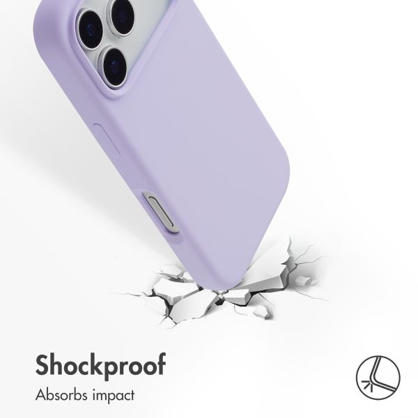 Accezz Liquid Silicone Back Cover with MagSafe Apple iPhone 17 Pro - Lavender Gray